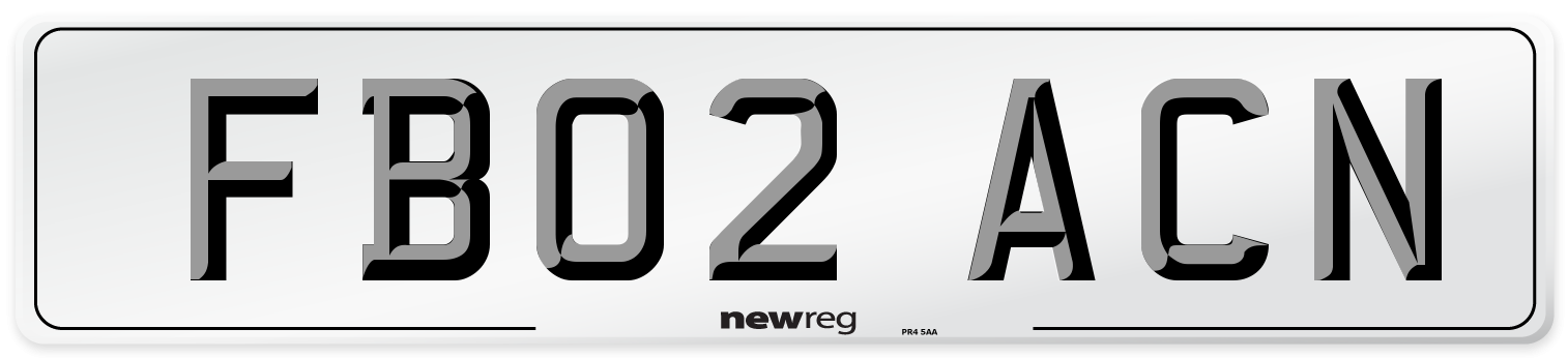 FB02 ACN Number Plate from New Reg